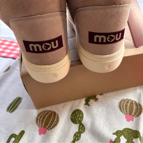 Mou Light Brown Patchwork Woven Snow Boots - Picture 7 of 7